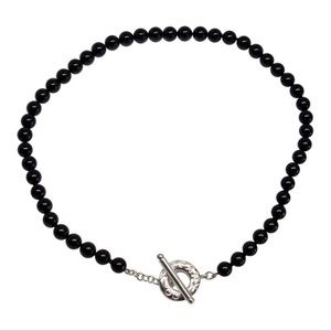 🎁Vintage Tiffany & Co. Oxynx Beads Toggle Necklace born few times